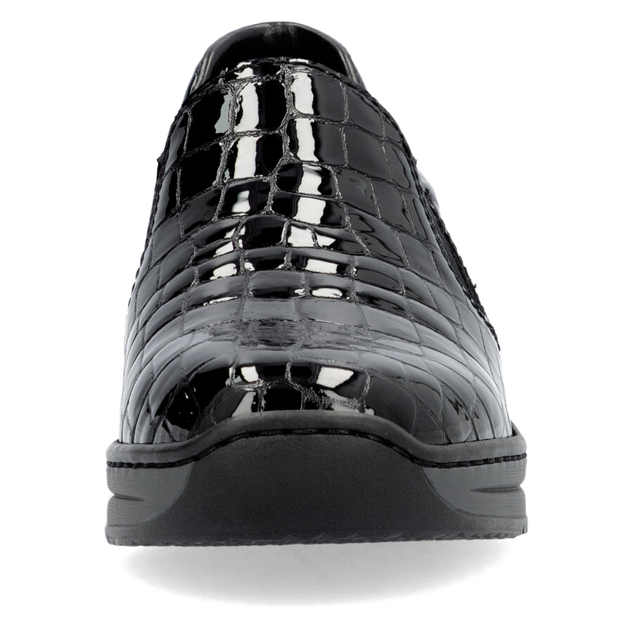 chaussures élastiques noires pour femmes rieker 48752-00