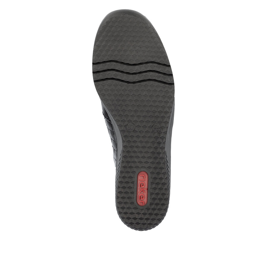 chaussures élastiques noires pour femmes rieker 48752-00