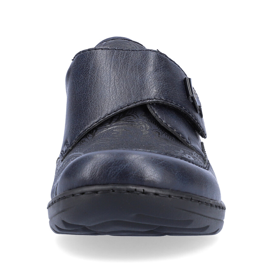 chaussures bleues à scratch pour femmes rieker 48951-14
