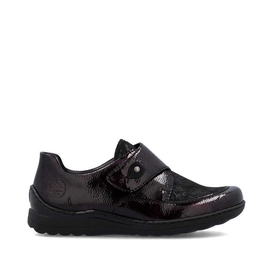chaussures à scratch rouges pour femmes rieker 48951-35