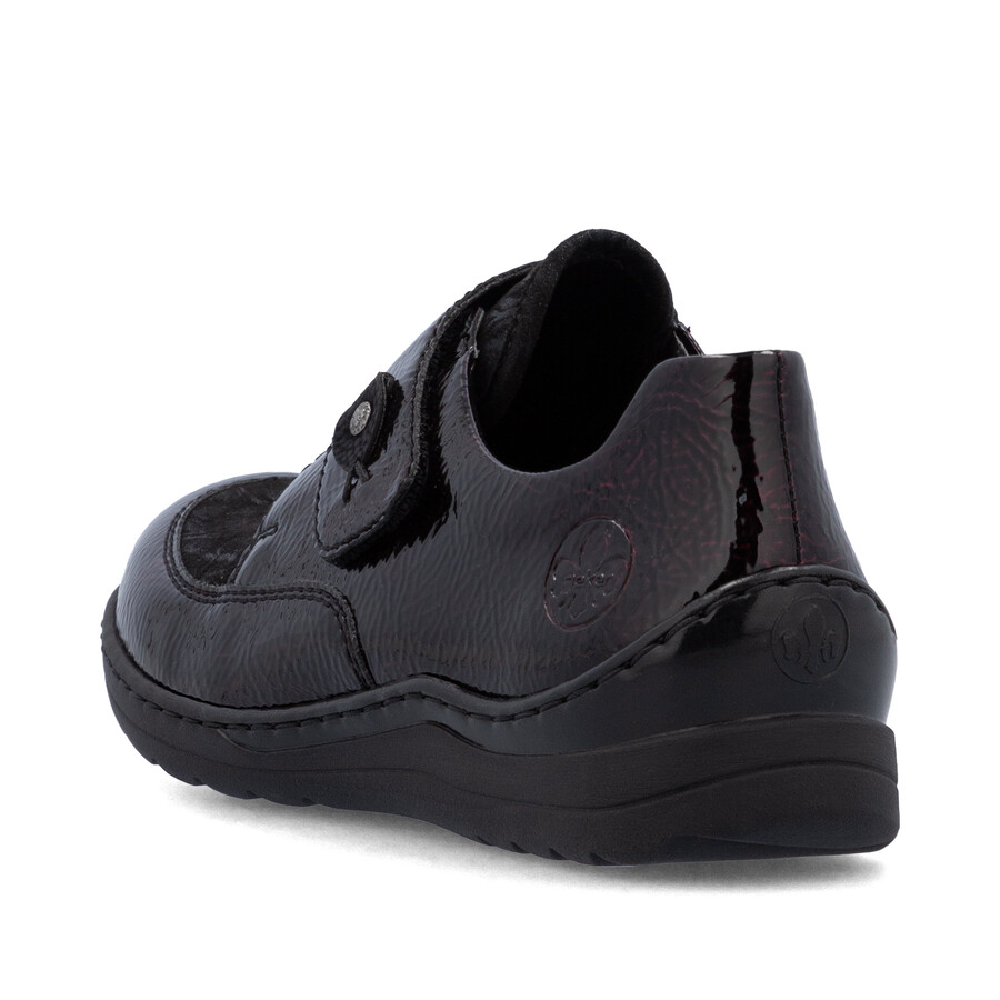 chaussures à scratch rouges pour femmes rieker 48951-35