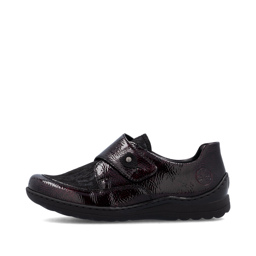 chaussures à scratch rouges pour femmes rieker 48951-35