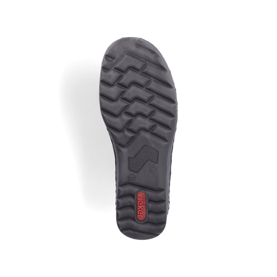 chaussures noires à scratch pour femmes rieker 48954-00