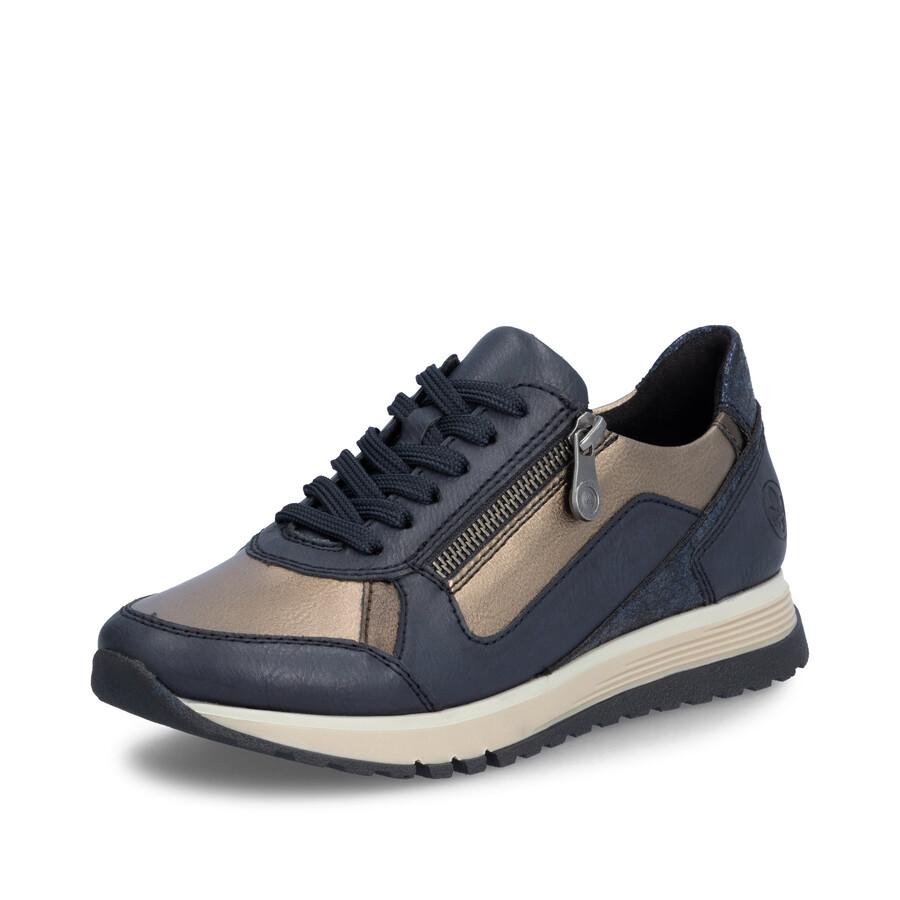 chaussures à fermeture éclair bleues pour femmes rieker 49002-14
