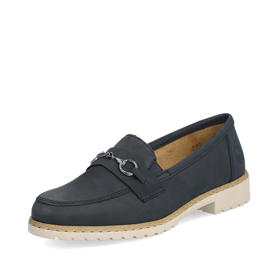 chaussures élastiques bleues pour femmes rieker 51860-14