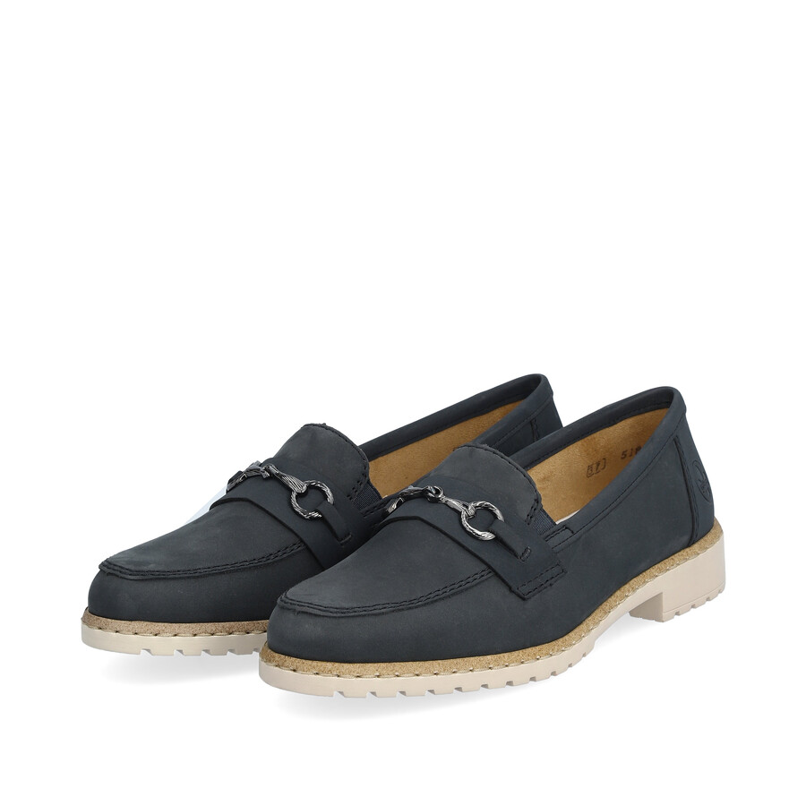 chaussures élastiques bleues pour femmes rieker 51860-14