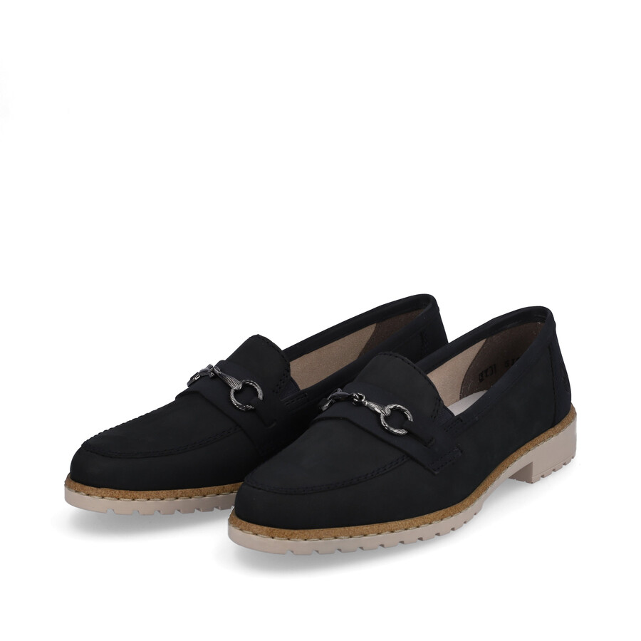 chaussures élastiques bleues pour femmes rieker 51860-14