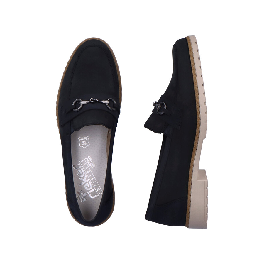 chaussures élastiques bleues pour femmes rieker 51860-14