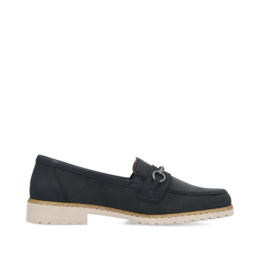 chaussures élastiques bleues pour femmes rieker 51860-14