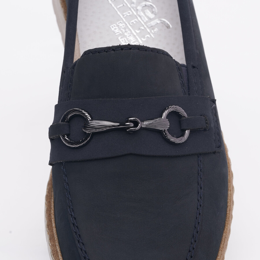chaussures élastiques bleues pour femmes rieker 51860-14