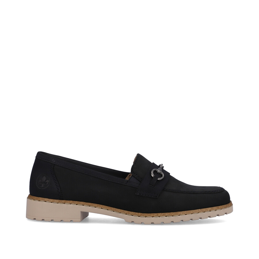 chaussures élastiques bleues pour femmes rieker 51860-14