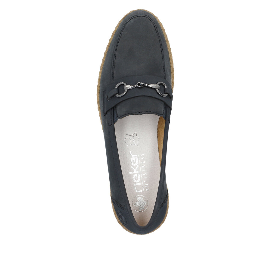 chaussures élastiques bleues pour femmes rieker 51860-14