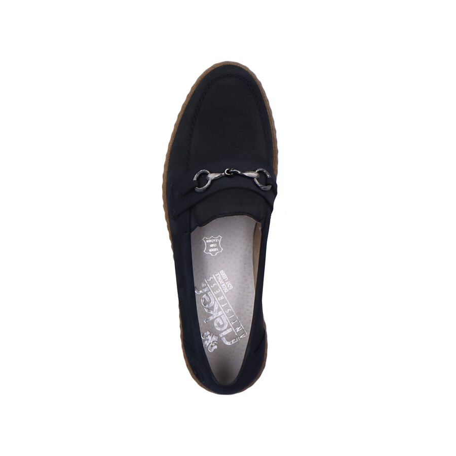 chaussures élastiques bleues pour femmes rieker 51860-14