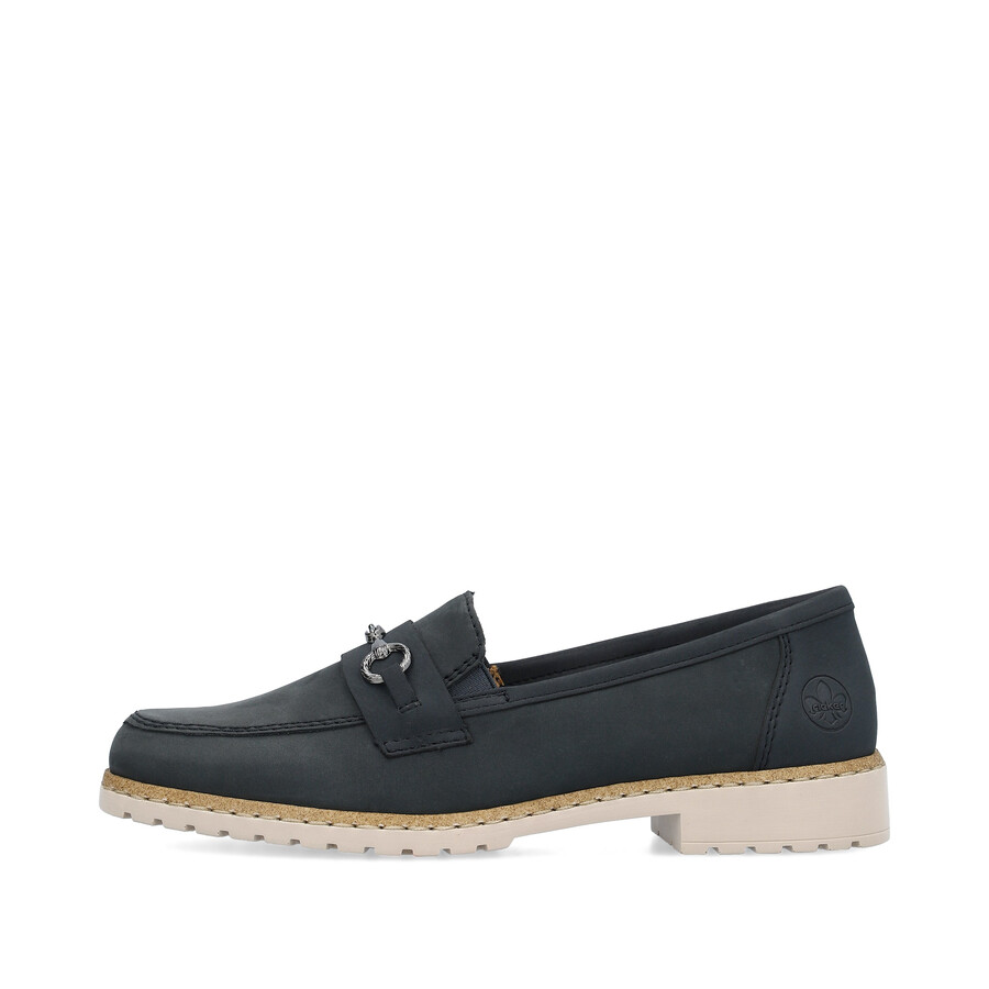 chaussures élastiques bleues pour femmes rieker 51860-14