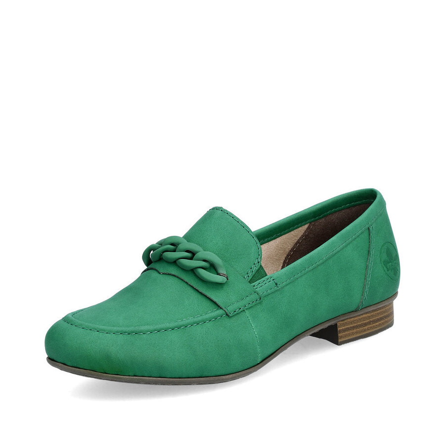 chaussures élastiques vertes pour femmes rieker 51999-52