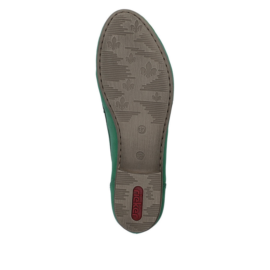chaussures élastiques vertes pour femmes rieker 51999-52