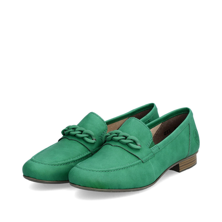 chaussures élastiques vertes pour femmes rieker 51999-52