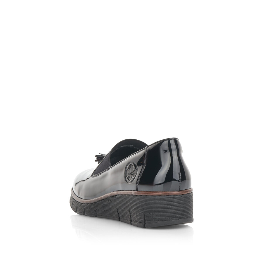 chaussures élastiques noires pour femmes rieker 53751-00