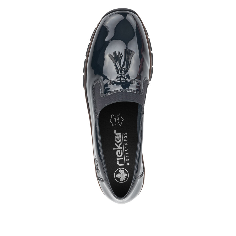 chaussures élastiques noires pour femmes rieker 53751-00