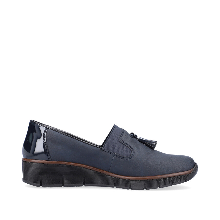 chaussures élastiques bleues pour femmes rieker 53751-14