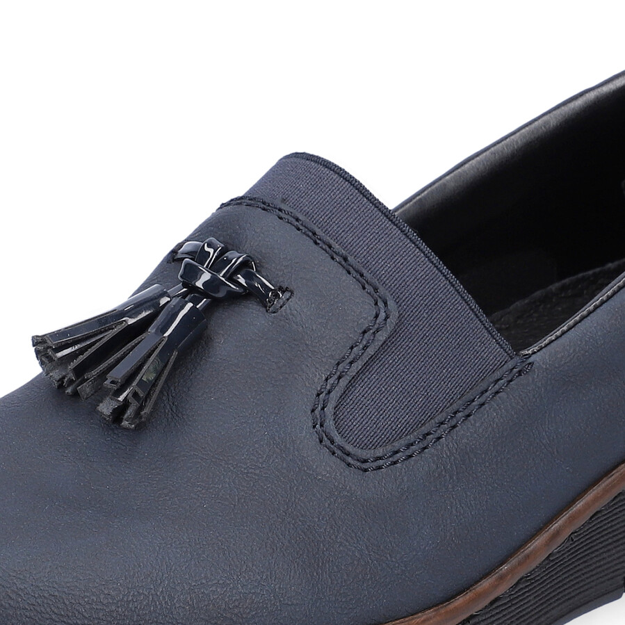 chaussures élastiques bleues pour femmes rieker 53751-14