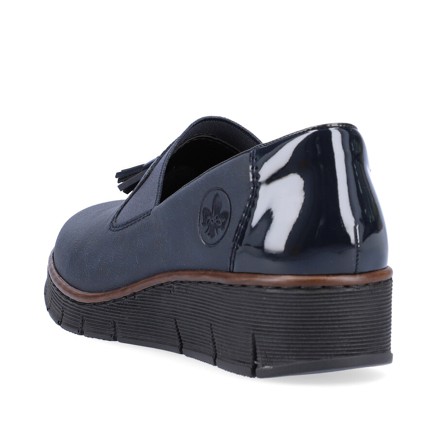 chaussures élastiques bleues pour femmes rieker 53751-14