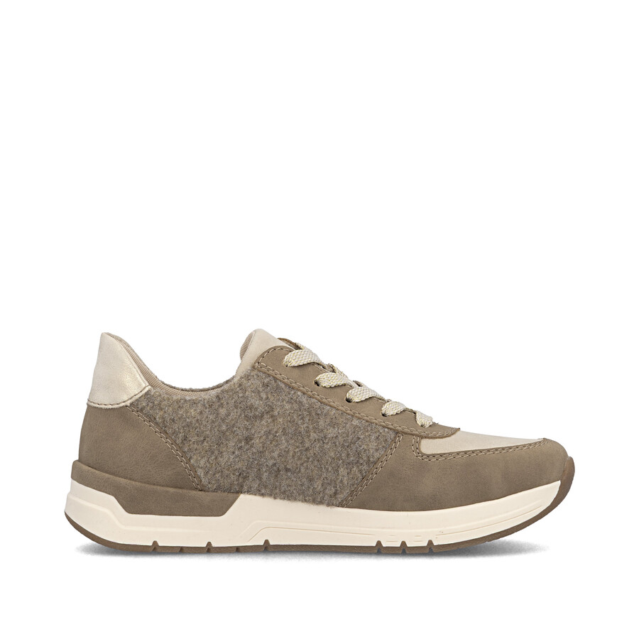 chaussures beiges à fermeture éclair pour femmes rieker 58902-64