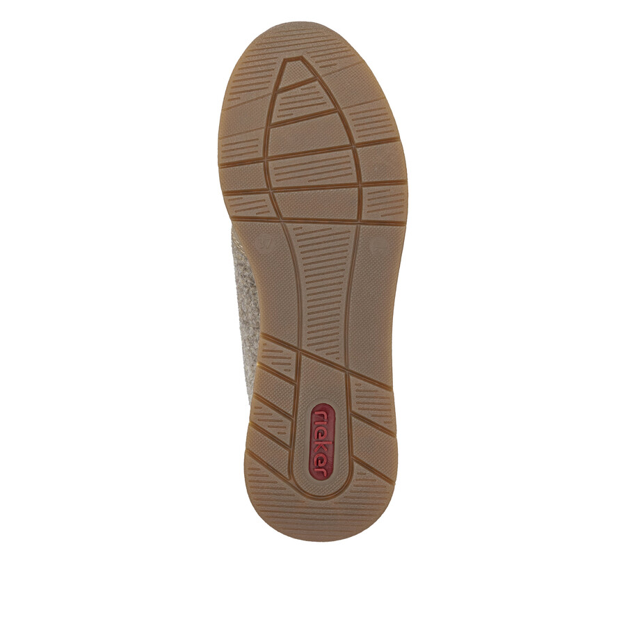 chaussures beiges à fermeture éclair pour femmes rieker 58902-64