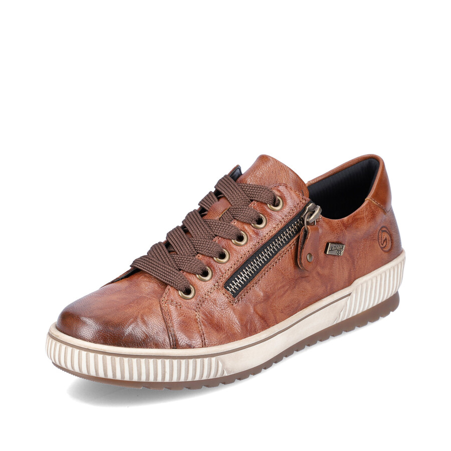 chaussures marron à fermeture éclair pour femmes remonte d0700-22