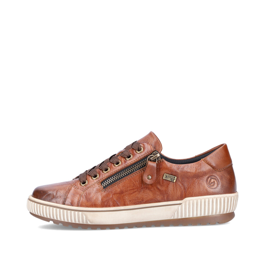 chaussures marron à fermeture éclair pour femmes remonte d0700-22