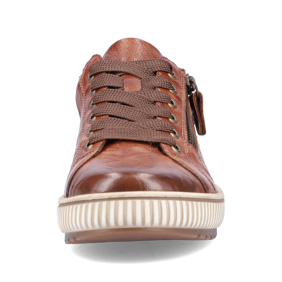 chaussures marron à fermeture éclair pour femmes remonte d0700-22