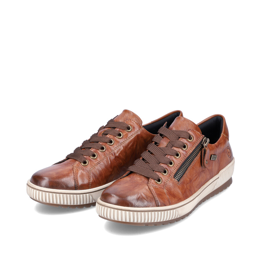 chaussures marron à fermeture éclair pour femmes remonte d0700-22