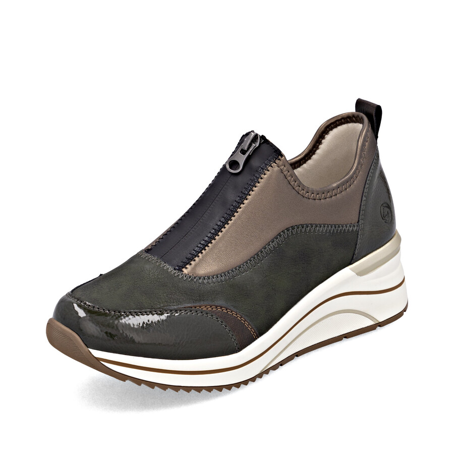 chaussures vertes à fermeture éclair pour femmes remonte d0t08-54