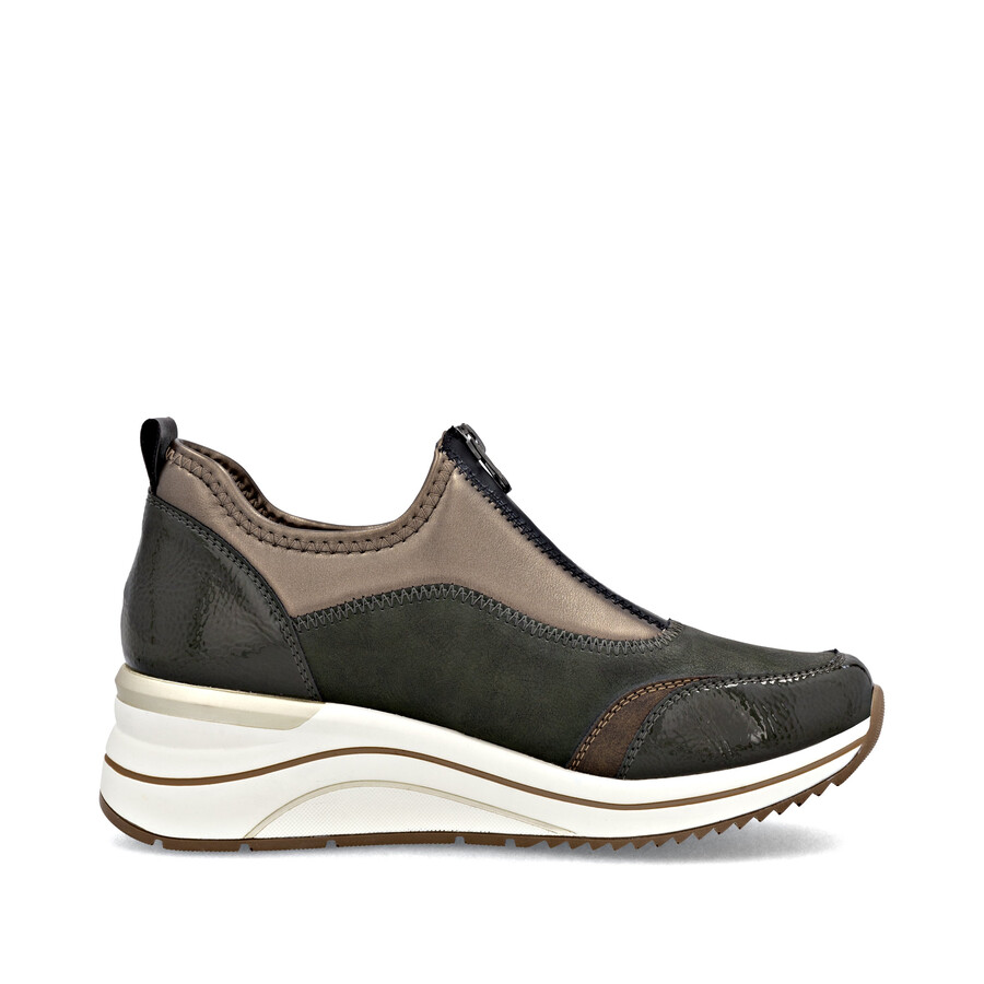 chaussures vertes à fermeture éclair pour femmes remonte d0t08-54
