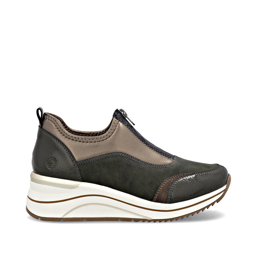 chaussures vertes à fermeture éclair pour femmes remonte d0t08-54