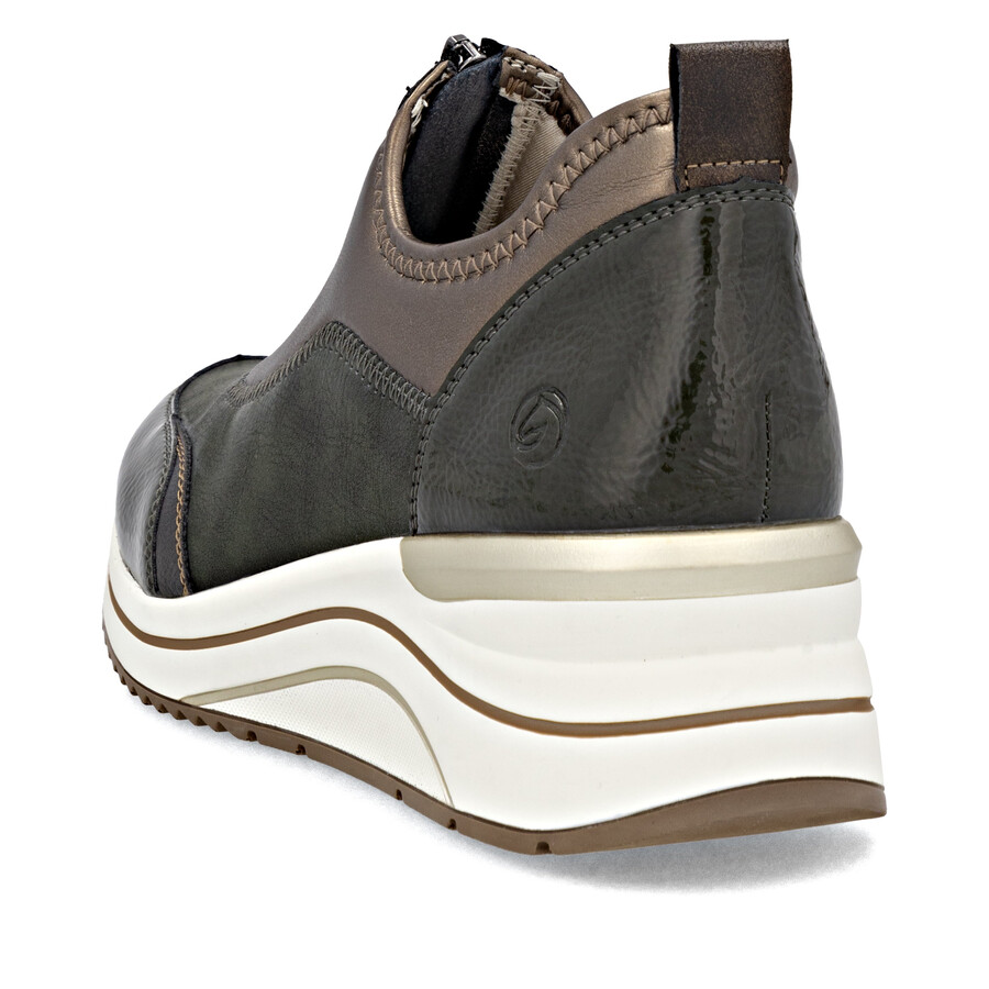 chaussures vertes à fermeture éclair pour femmes remonte d0t08-54