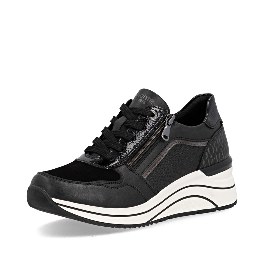 chaussures noires à fermeture éclair pour femmes remonte d0t16-03