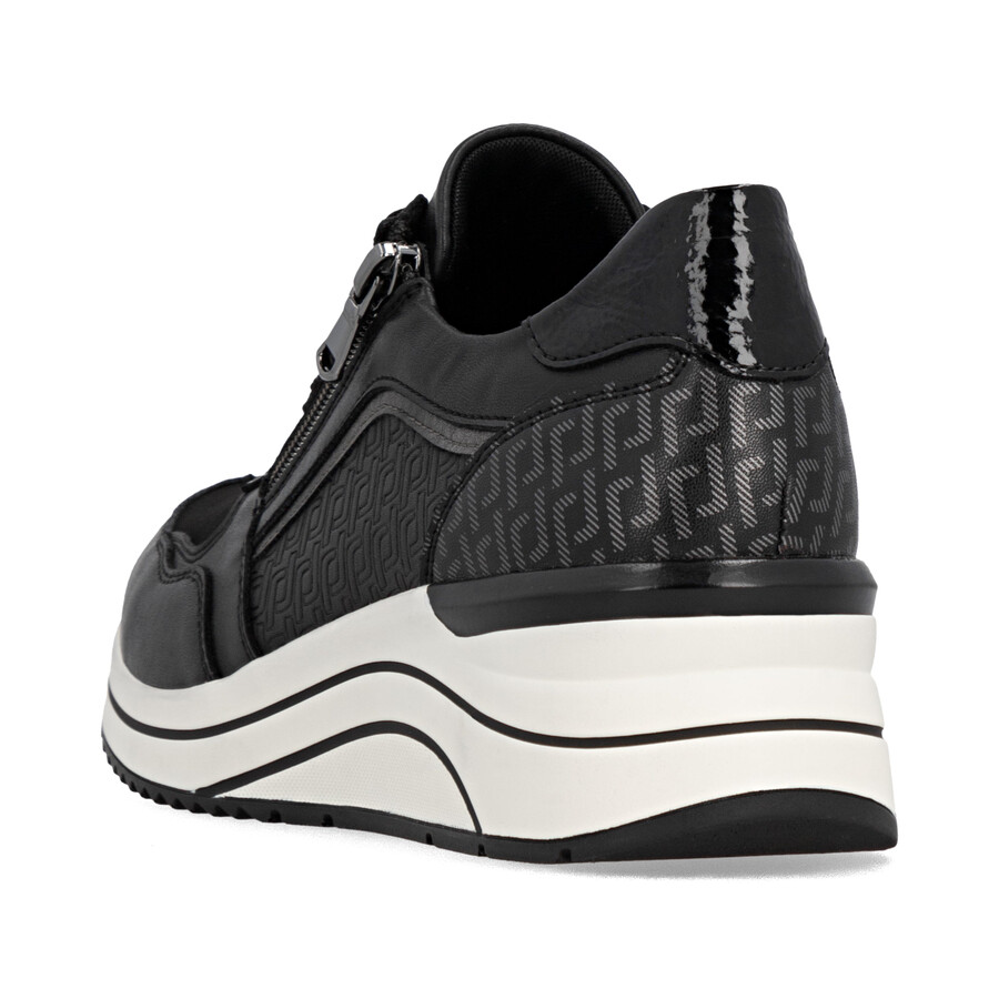 chaussures noires à fermeture éclair pour femmes remonte d0t16-03