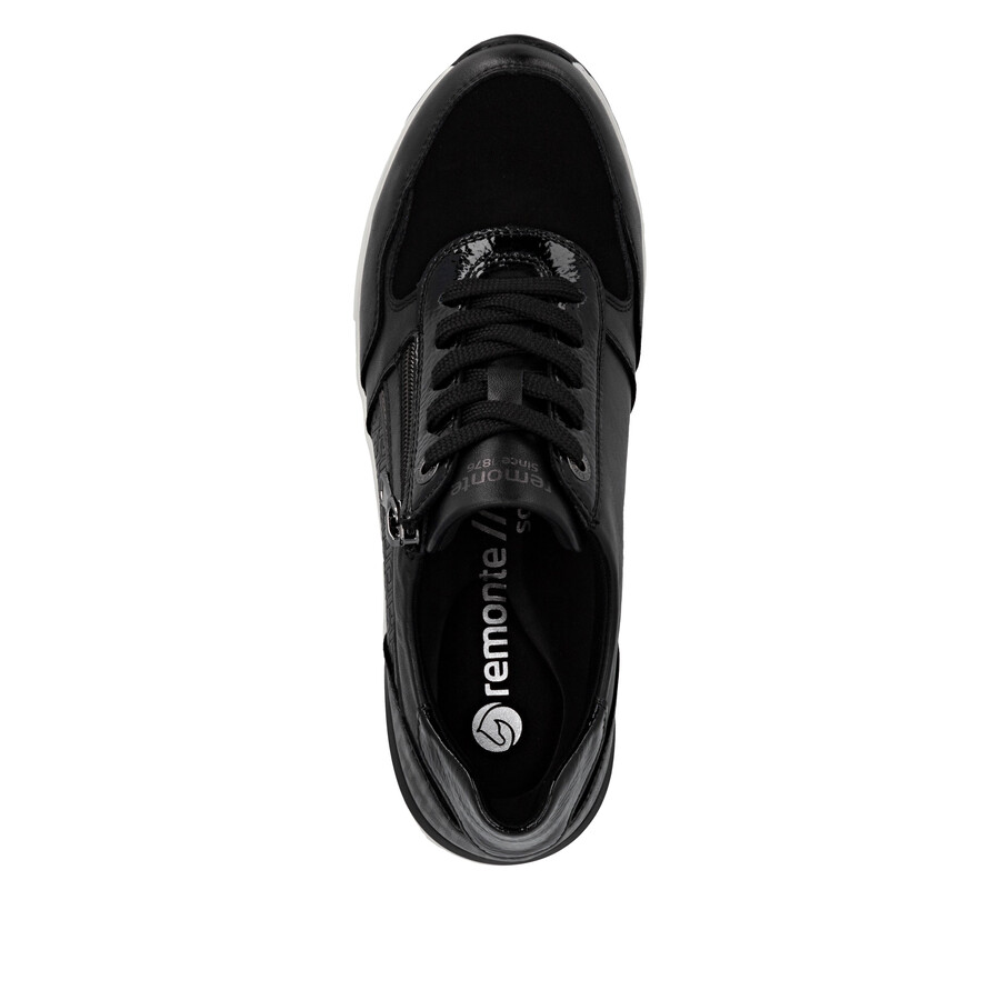 chaussures noires à fermeture éclair pour femmes remonte d0t16-03