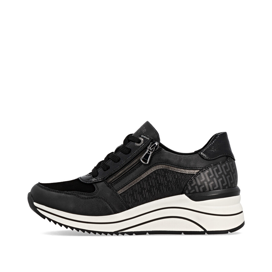 chaussures noires à fermeture éclair pour femmes remonte d0t16-03