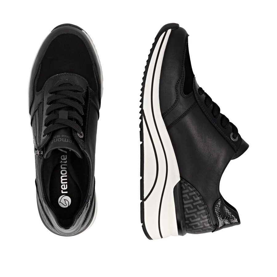 chaussures noires à fermeture éclair pour femmes remonte d0t16-03