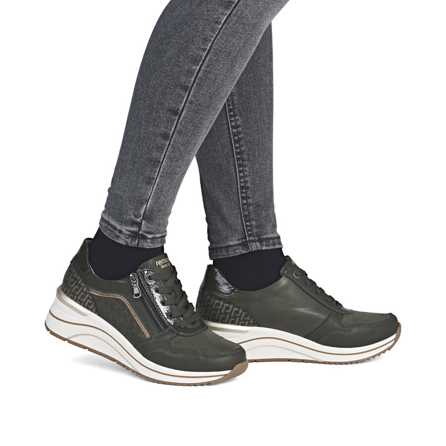 chaussures vertes à fermeture éclair pour femmes remonte d0t16-54