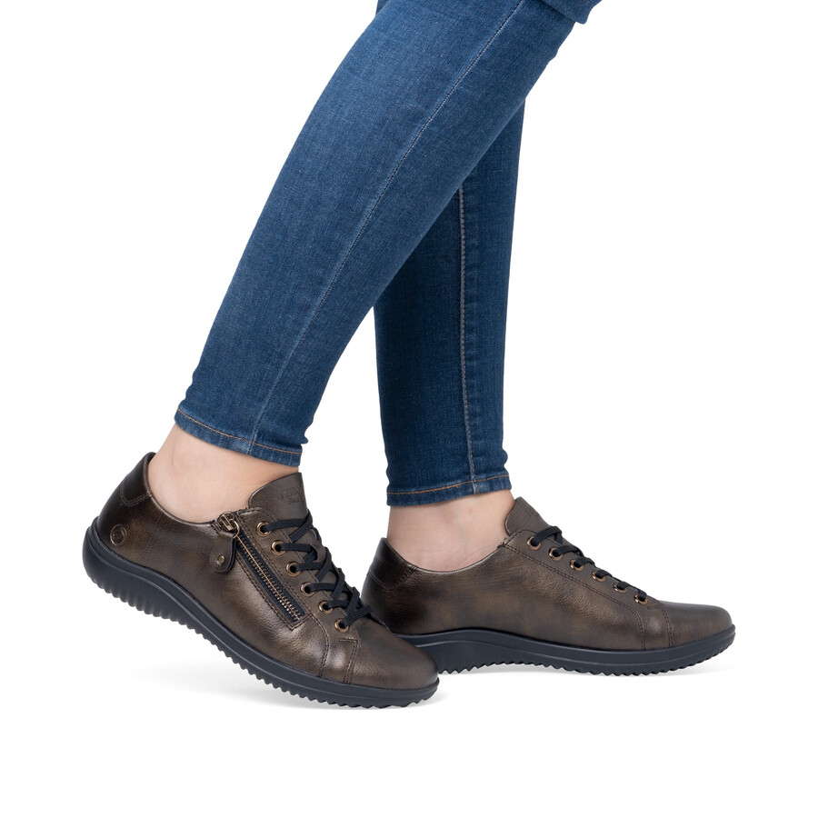 chaussures marron à fermeture éclair pour femmes remonte d1e03-25