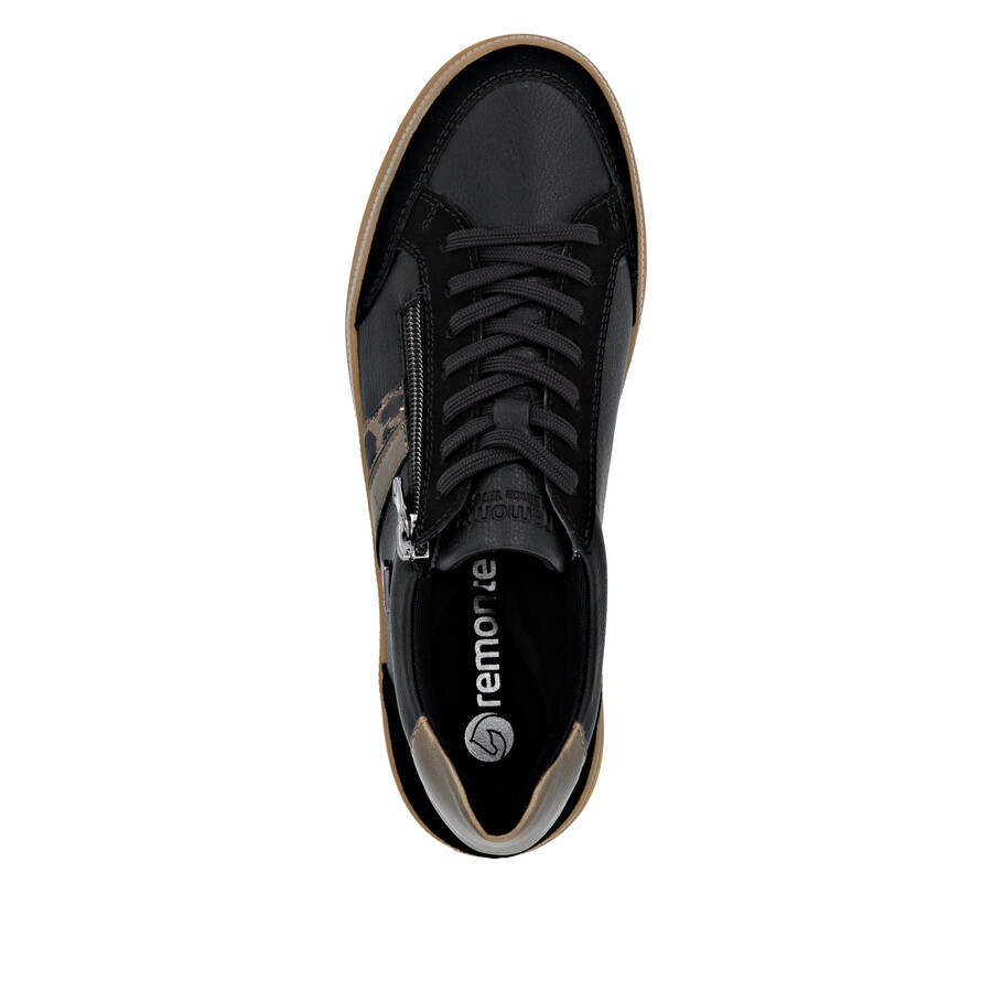 chaussures noires à fermeture éclair pour femmes remonte d2c04-03
