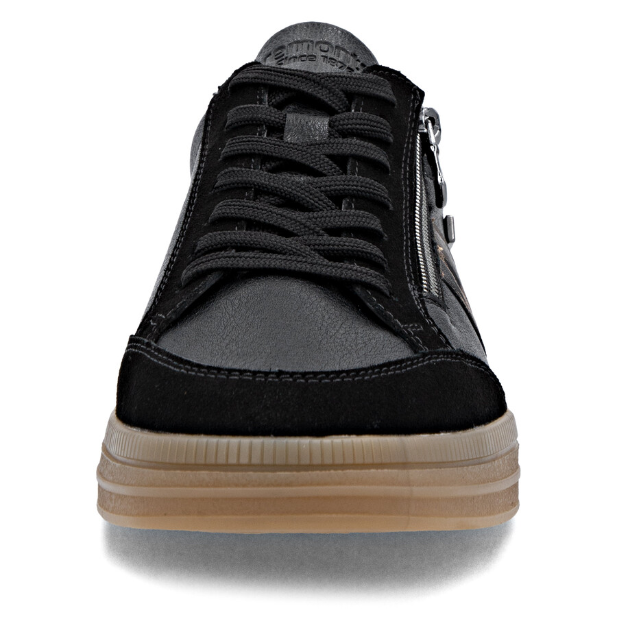 chaussures noires à fermeture éclair pour femmes remonte d2c04-03