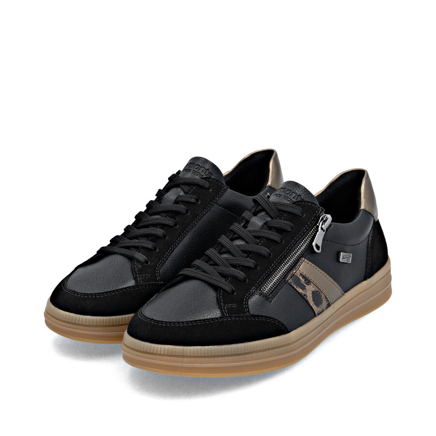 chaussures noires à fermeture éclair pour femmes remonte d2c04-03