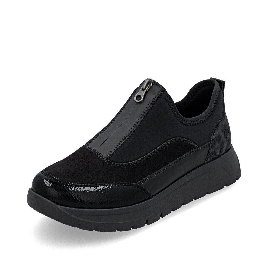 chaussures noires à fermeture éclair pour femmes remonte d2v01-04