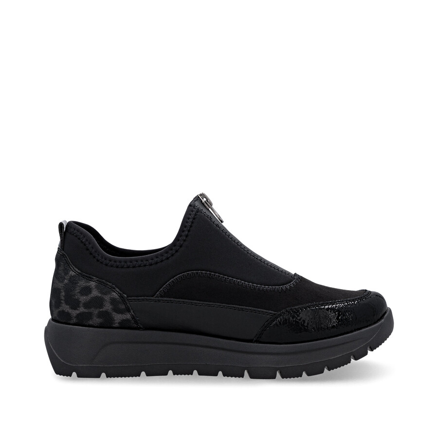 chaussures noires à fermeture éclair pour femmes remonte d2v01-04