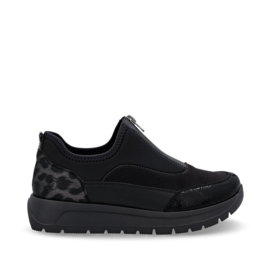 chaussures noires à fermeture éclair pour femmes remonte d2v01-04