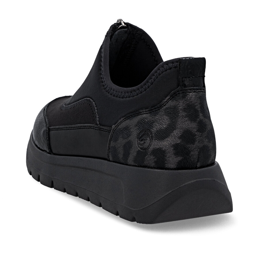 chaussures noires à fermeture éclair pour femmes remonte d2v01-04